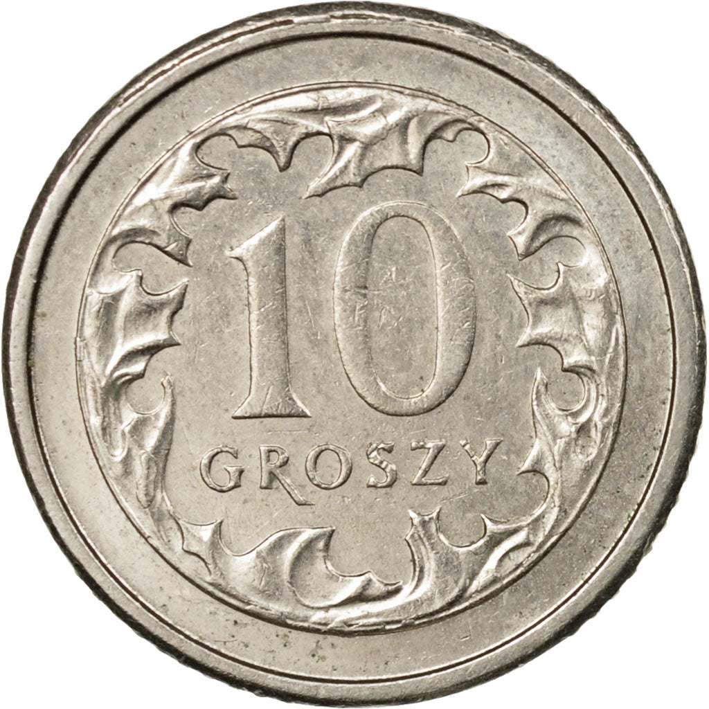 Coin, Poland, 10 Groszy, 2006, Warsaw, EF(40-45), Copper-nickel, KM:279