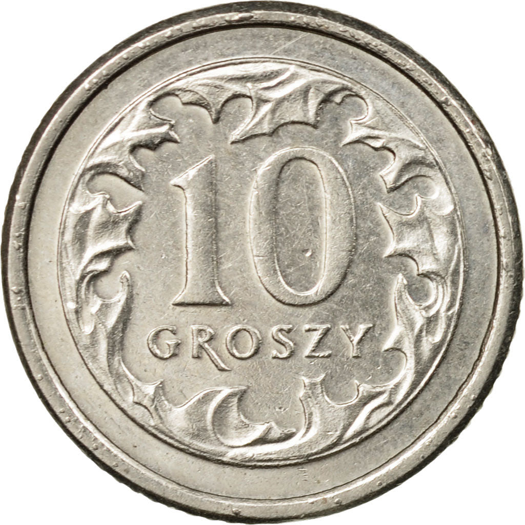 Münze, Polen, 10 Groszy, 2004, Warsaw, SS, Copper-nickel, KM:279