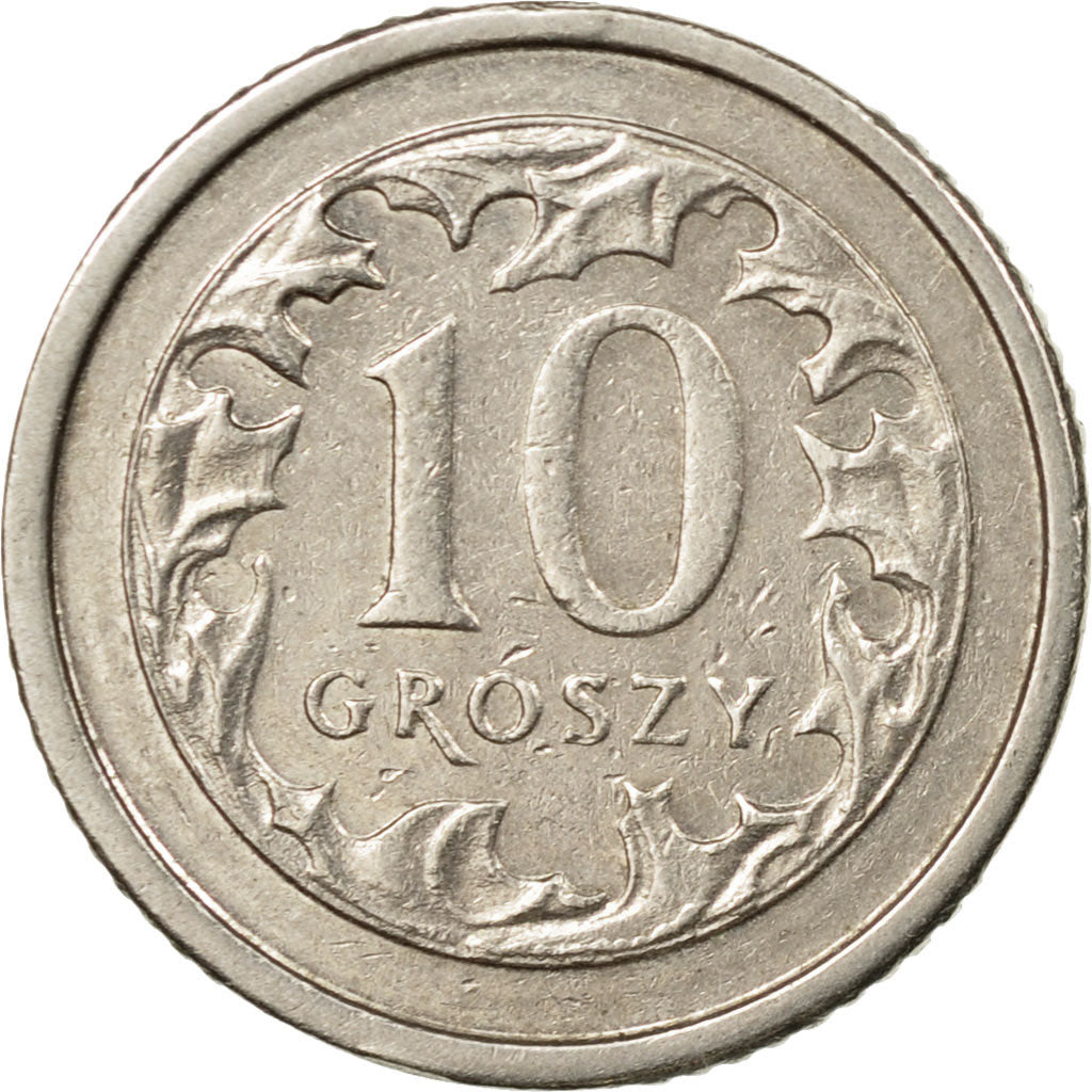 Münze, Polen, 10 Groszy, 2003, Warsaw, SS, Copper-nickel, KM:279