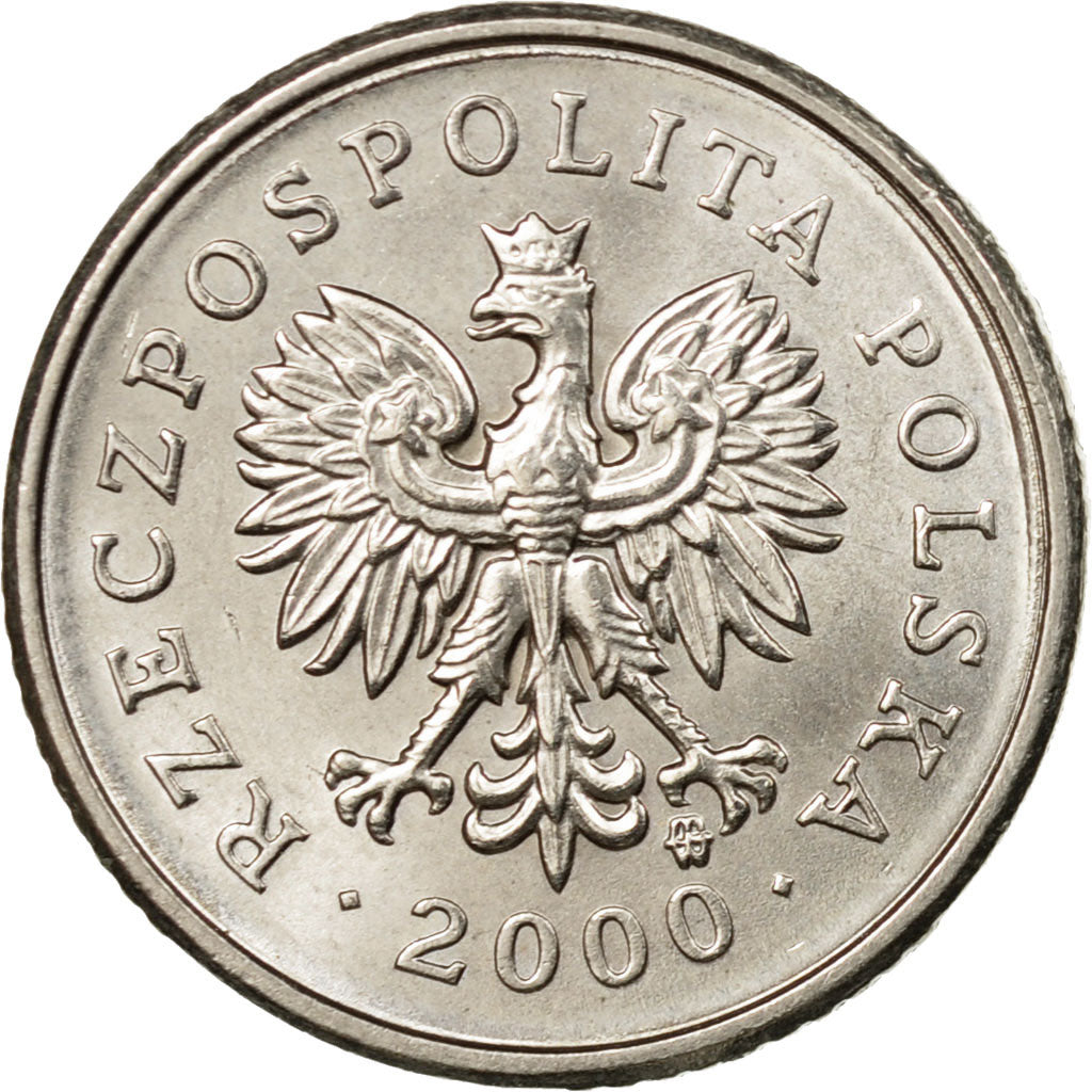 Coin, Poland, 10 Groszy, 2000, Warsaw, EF(40-45), Copper-nickel, KM:279