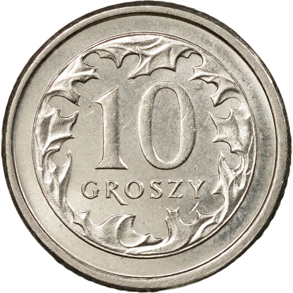 Coin, Poland, 10 Groszy, 2000, Warsaw, EF(40-45), Copper-nickel, KM:279