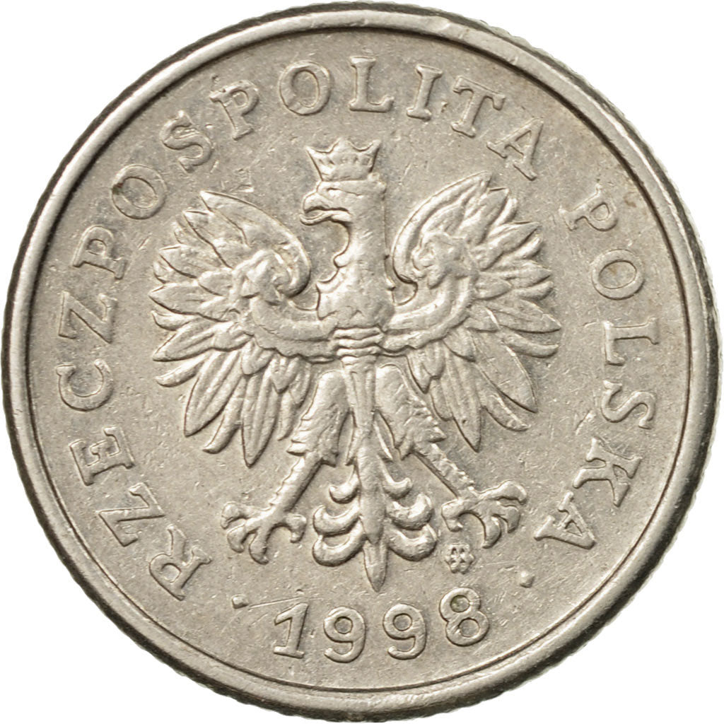 Coin, Poland, 20 Groszy, 1998, Warsaw, EF(40-45), Copper-nickel, KM:280