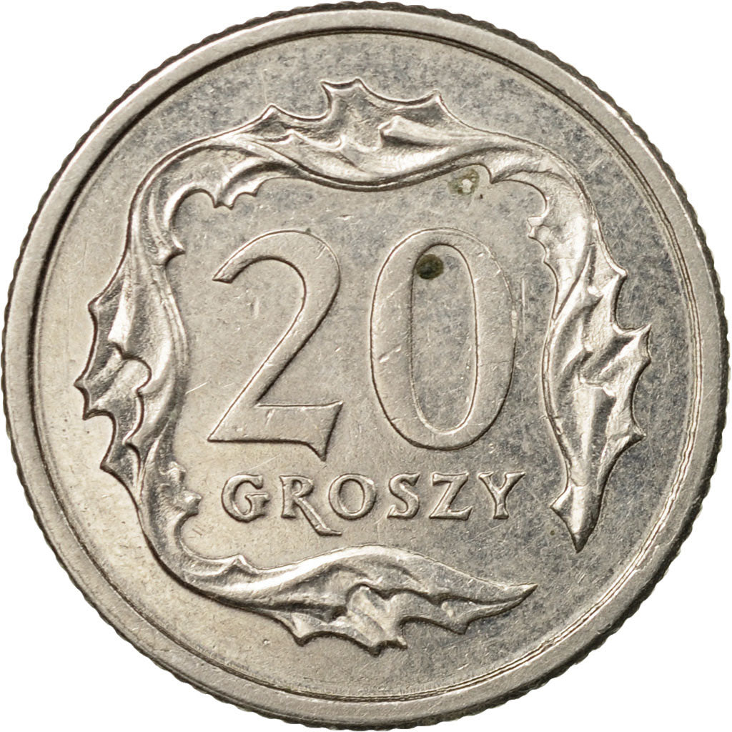 Coin, Poland, 20 Groszy, 2011, Warsaw, EF(40-45), Copper-nickel, KM:280