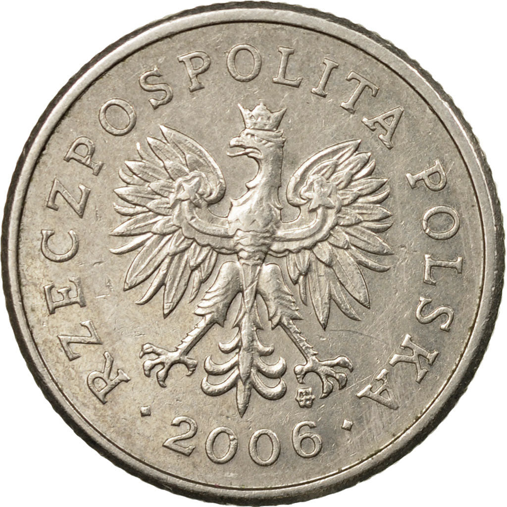 Coin, Poland, 20 Groszy, 2006, Warsaw, EF(40-45), Copper-nickel, KM:280