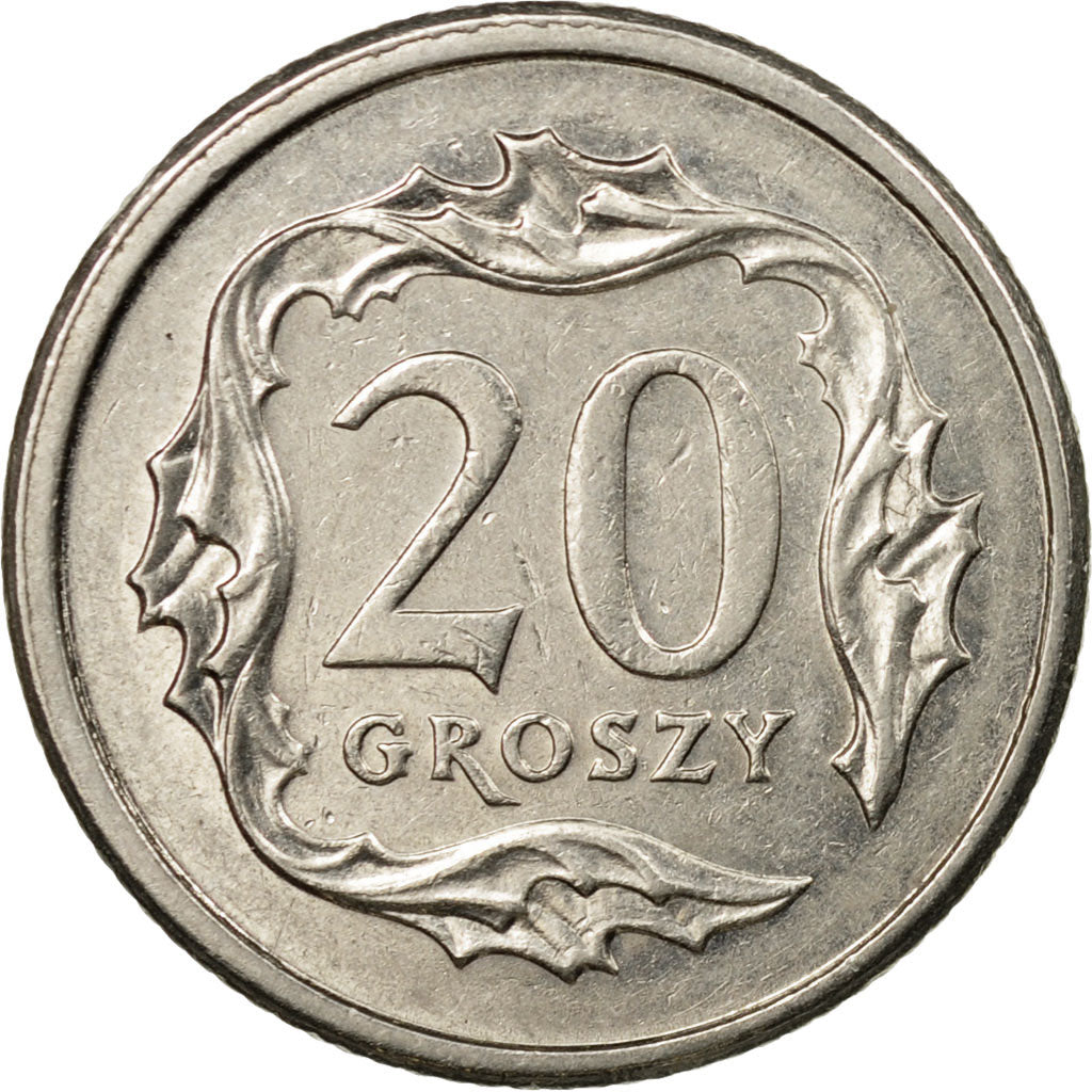 Moneta, Polonia, 20 Groszy, 2007, Warsaw, BB, Rame-nichel, KM:280