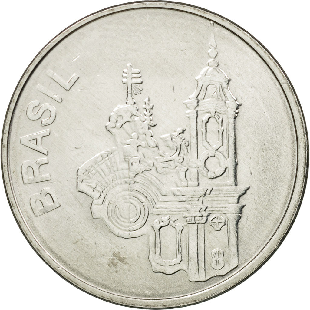 Coin, Brazil, 20 Cruzeiros, 1985, EF(40-45), Stainless Steel, KM:593.2