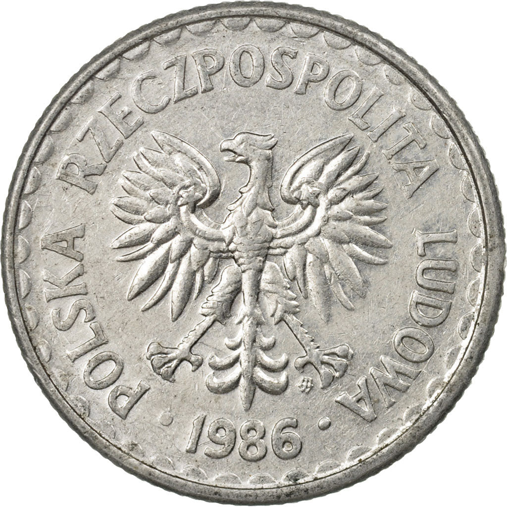 Moneta, Polonia, Zloty, 1986, Warsaw, BB, Alluminio, KM:49.2