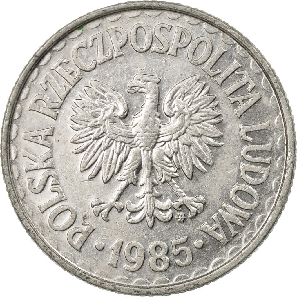 Moneda, Polonia, Zloty, 1985, Warsaw, MBC, Aluminio, KM:49.1