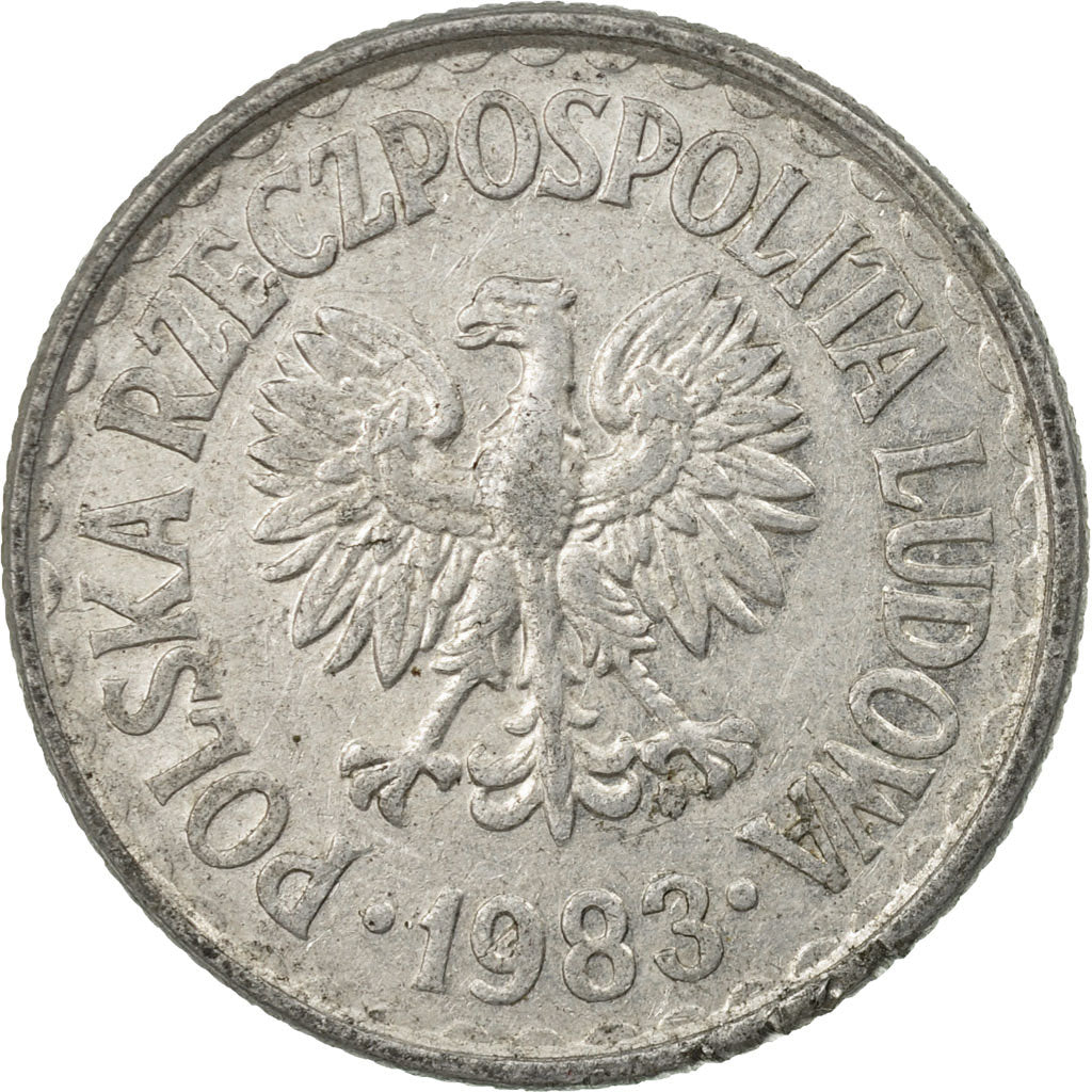 Moneta, Polska, Zloty, 1983, Warsaw, EF(40-45), Aluminium, KM:49.1