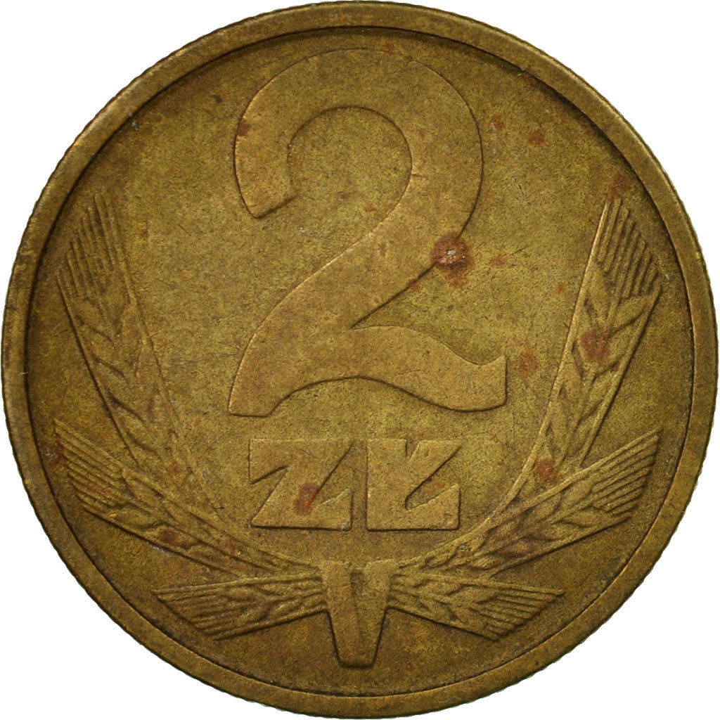 Münze, Polen, 2 Zlote, 1979, Warsaw, SS, Messing, KM:80.1