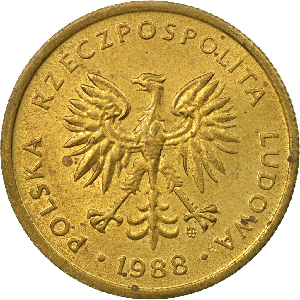 Moneta, Polonia, 2 Zlote, 1988, Warsaw, BB, Ottone, KM:80.2