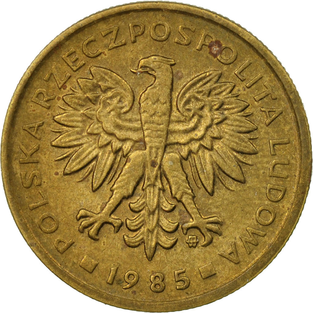 Moneta, Polska, 2 Zlote, 1985, Warsaw, EF(40-45), Mosiądz, KM:80.2