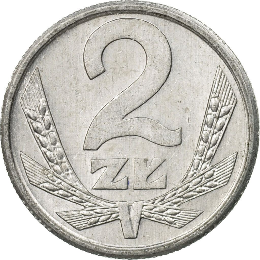 Moneta, Polonia, 2 Zlote, 1989, Warsaw, BB, Alluminio, KM:80.3