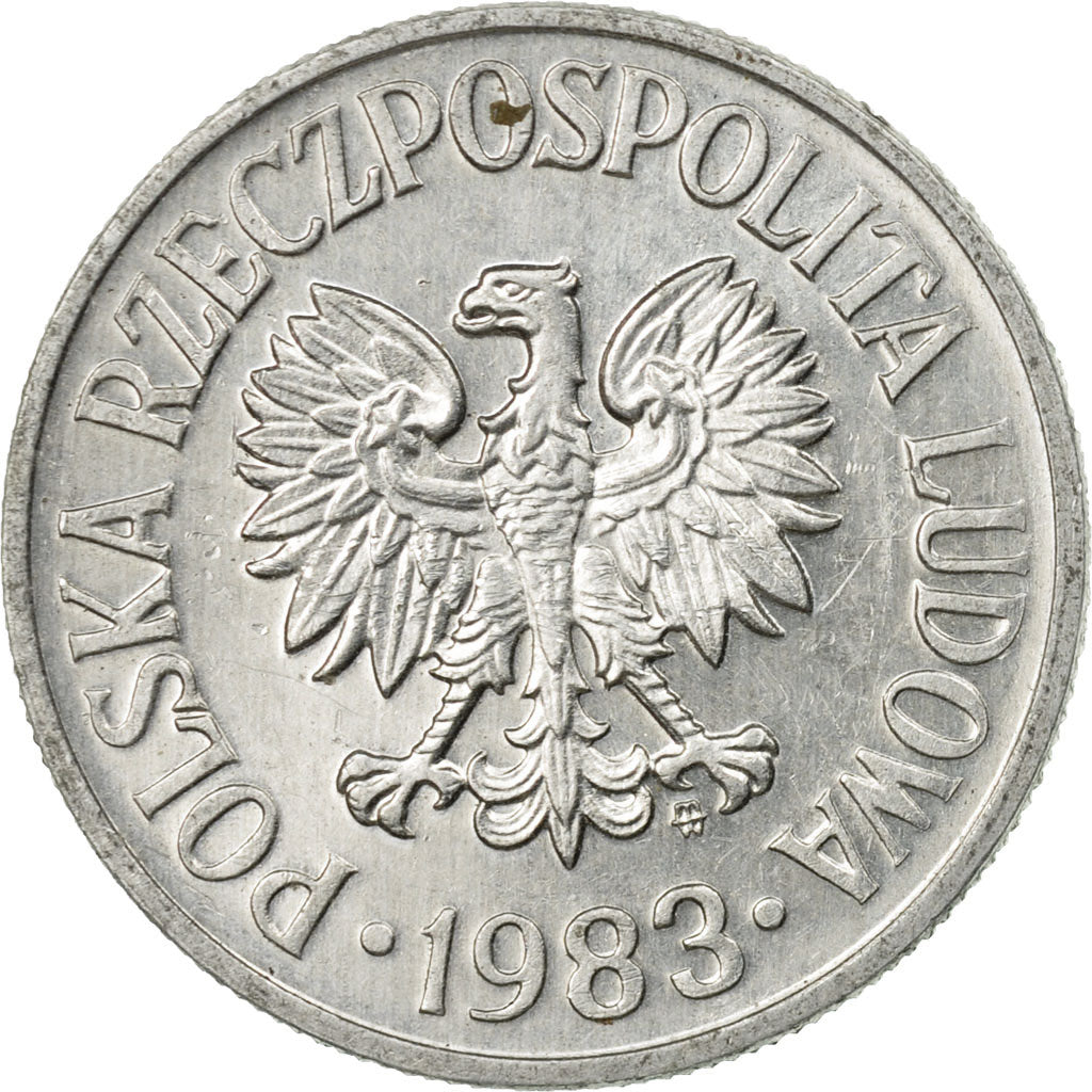Moneta, Polonia, 50 Groszy, 1983, Warsaw, BB, Alluminio, KM:48.1