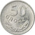 Moneda, Polonia, 50 Groszy, 1983, Warsaw, MBC, Aluminio, KM:48.1