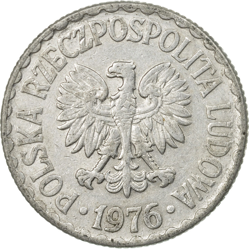 Moneta, Polonia, Zloty, 1976, Warsaw, BB, Alluminio, KM:49.1