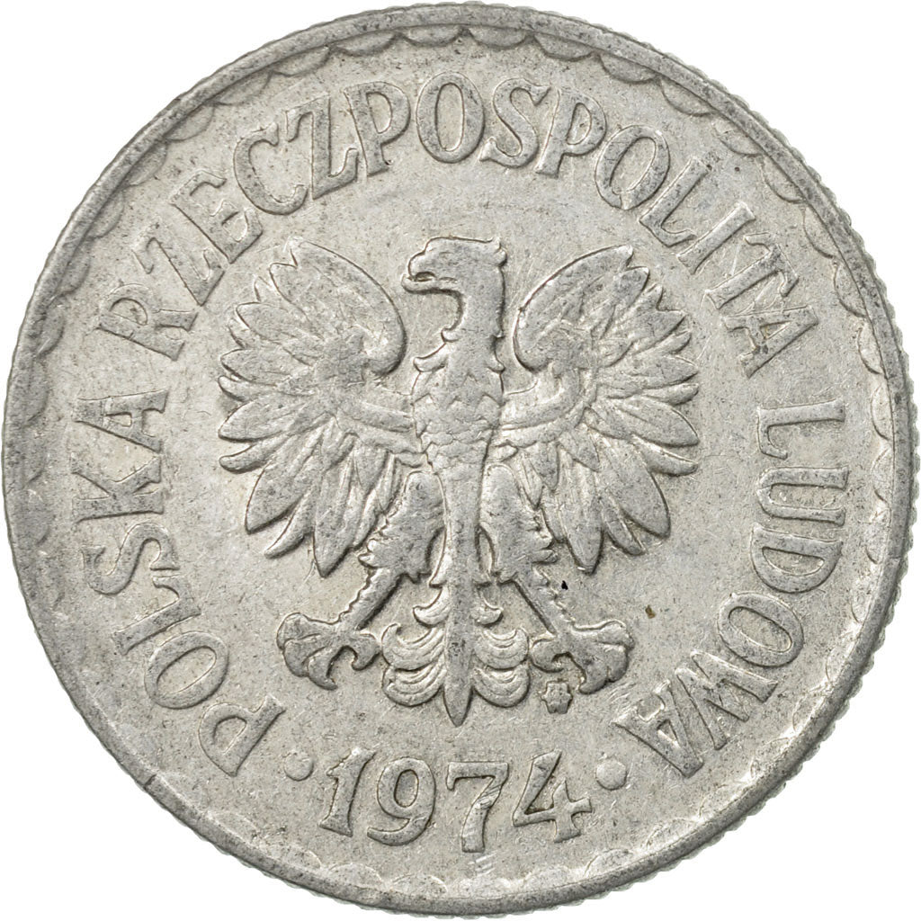 Moneta, Polska, Zloty, 1974, Warsaw, EF(40-45), Aluminium, KM:49.1