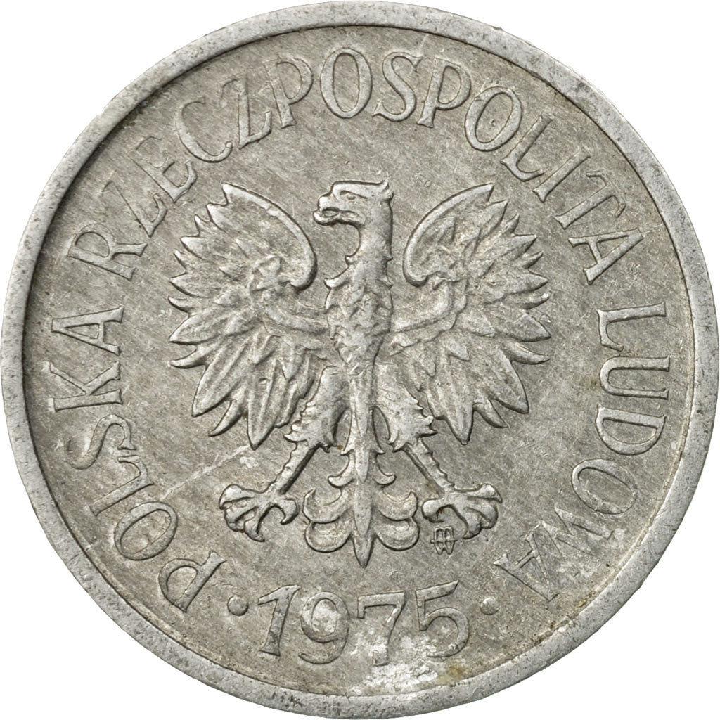Moneta, Polonia, 20 Groszy, 1975, Warsaw, BB, Alluminio, KM:A47
