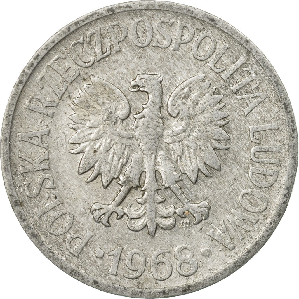 Moneta, Polonia, 20 Groszy, 1968, Warsaw, MB, Alluminio, KM:A47