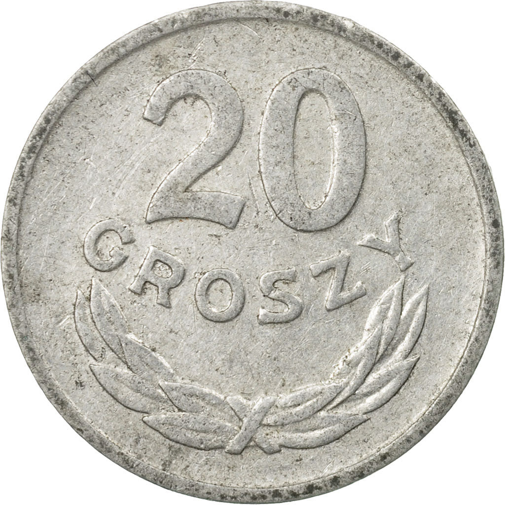 Moneta, Polonia, 20 Groszy, 1968, Warsaw, MB, Alluminio, KM:A47