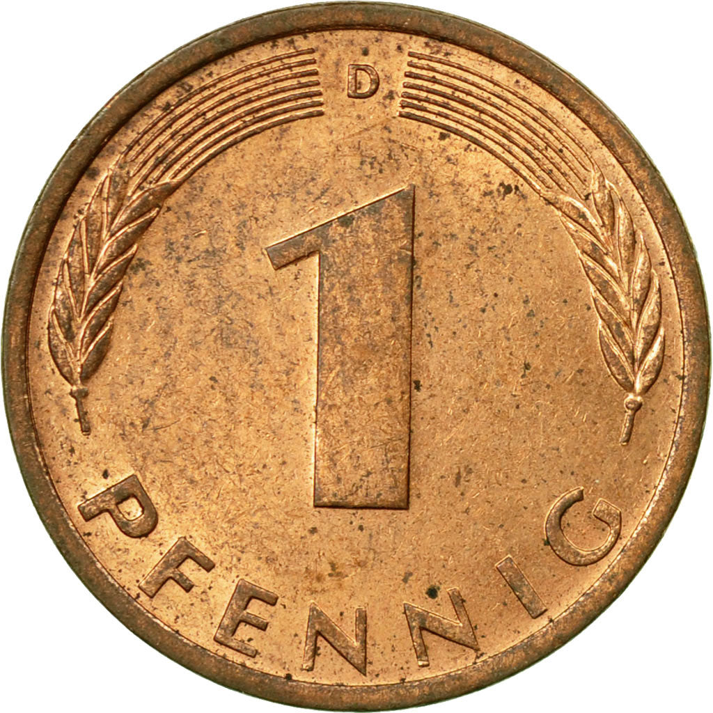 Moneta, GERMANIA - REPUBBLICA FEDERALE, Pfennig, 1976, Munich, BB, Acciaio