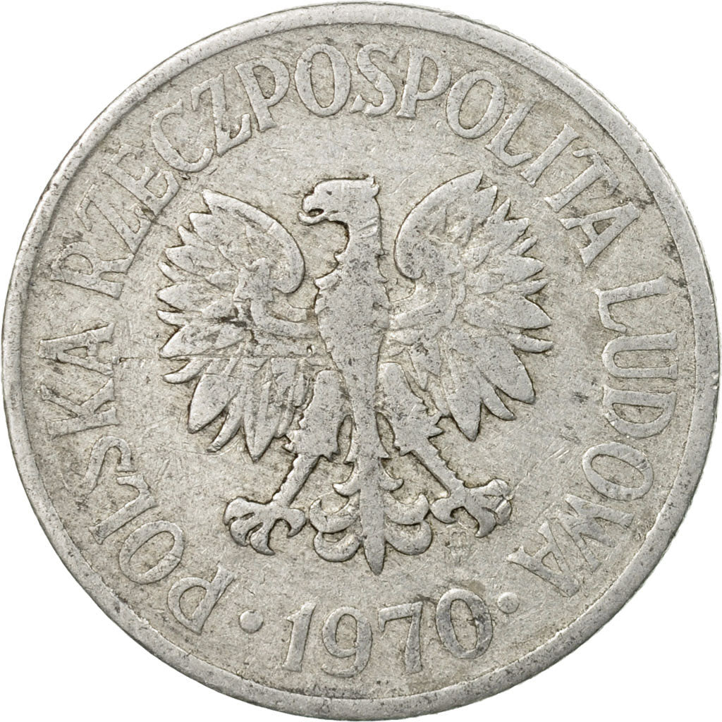 Moneta, Polonia, 50 Groszy, 1970, Warsaw, MB, Alluminio, KM:48.1