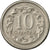 Moneda, Polonia, 10 Groszy, 2002, Warsaw, MBC, Cobre - níquel, KM:279