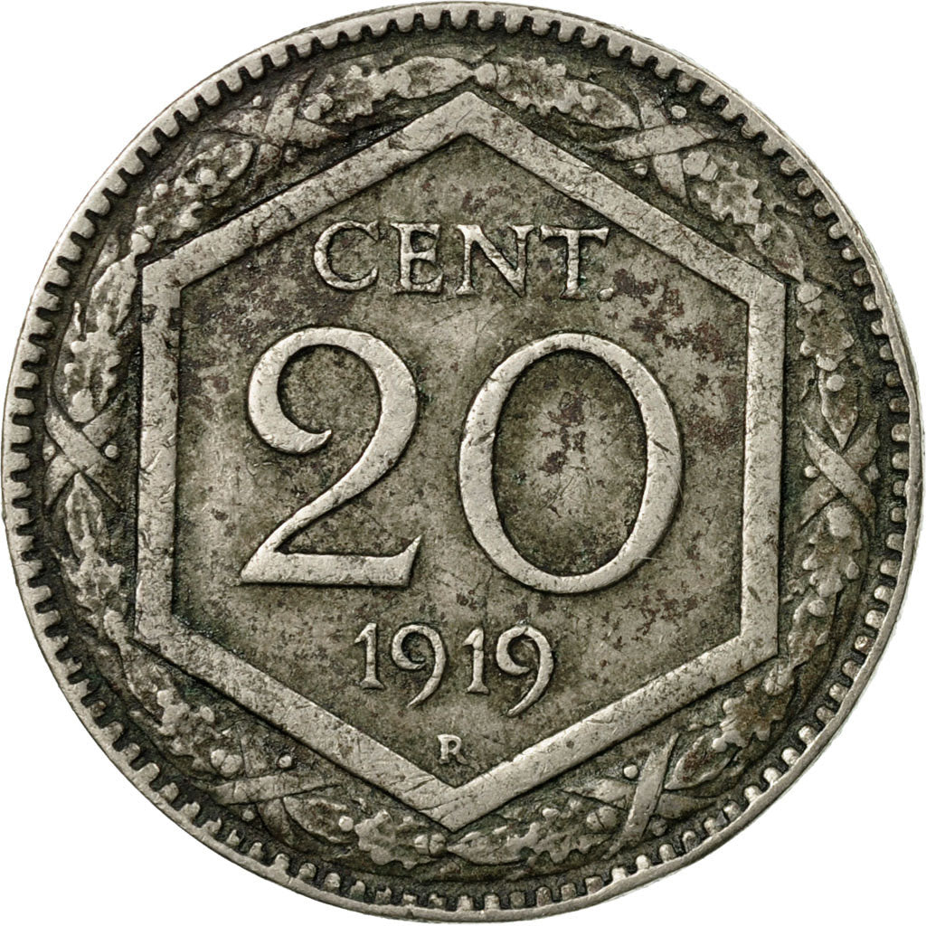 Coin, Italy, Vittorio Emanuele III, 20 Centesimi, 1919, Rome, VF(30-35)