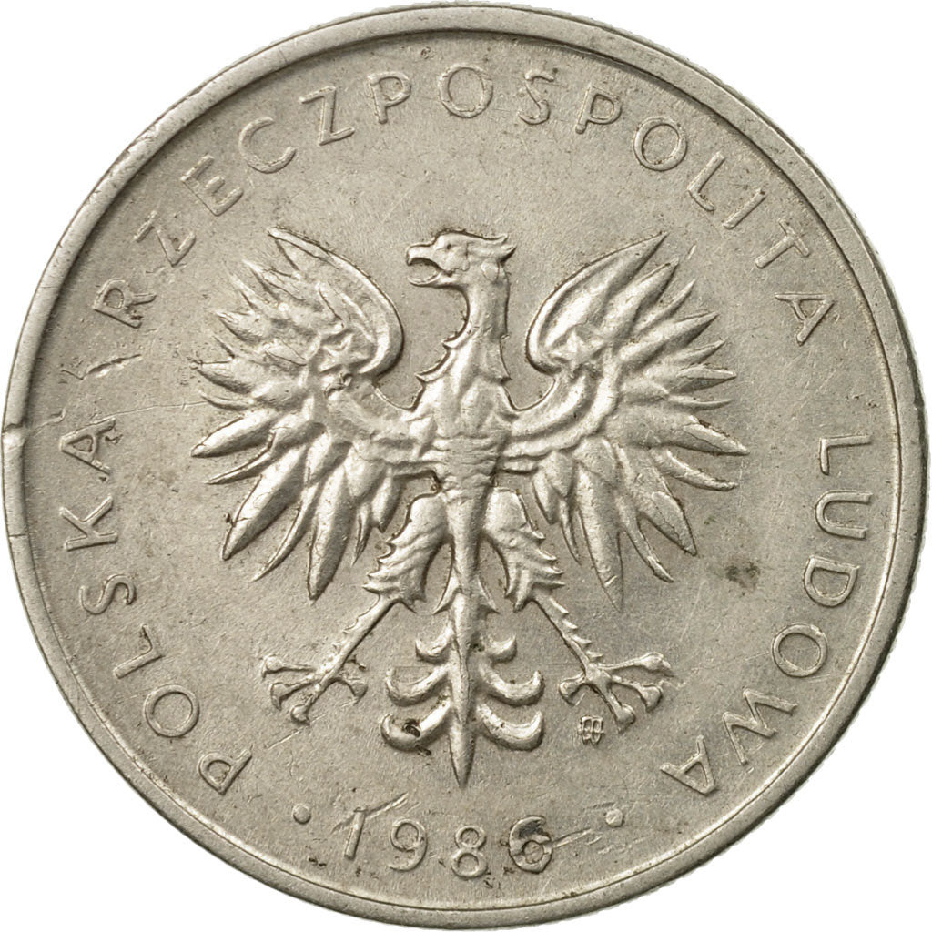 Moneta, Polonia, 10 Zlotych, 1986, Warsaw, BB, Rame-nichel, KM:152.1