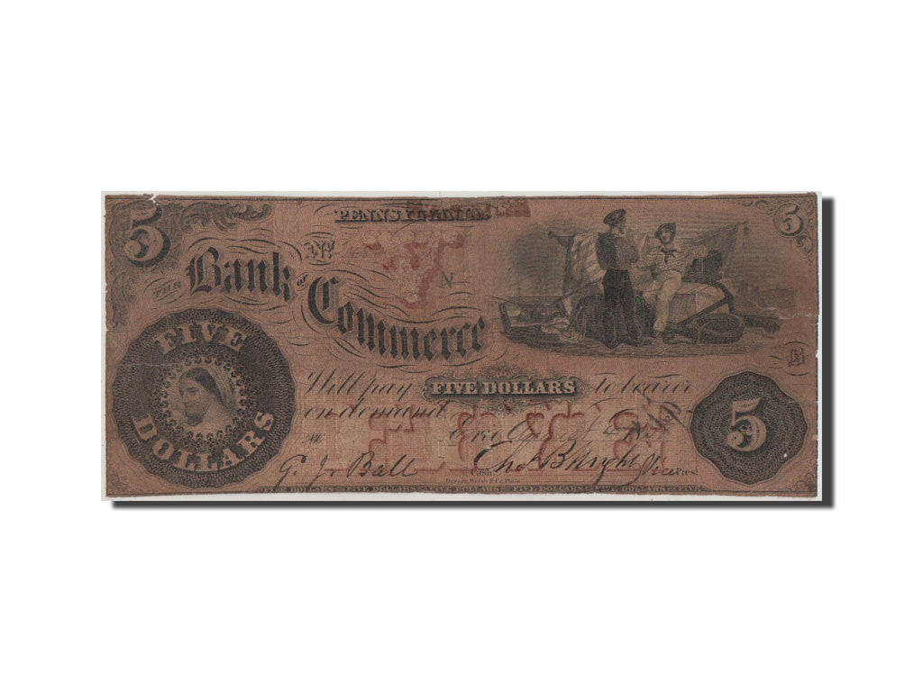 Banknote, United States, 5 Dollars, 1858, VF(20-25)