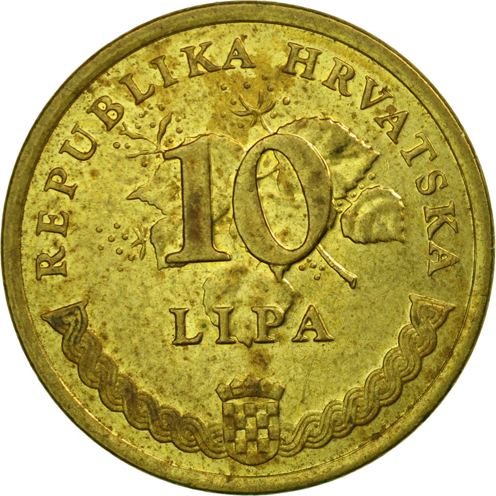 Coin, Croatia, 10 Lipa, 2011, EF(40-45), Brass plated steel, KM:6
