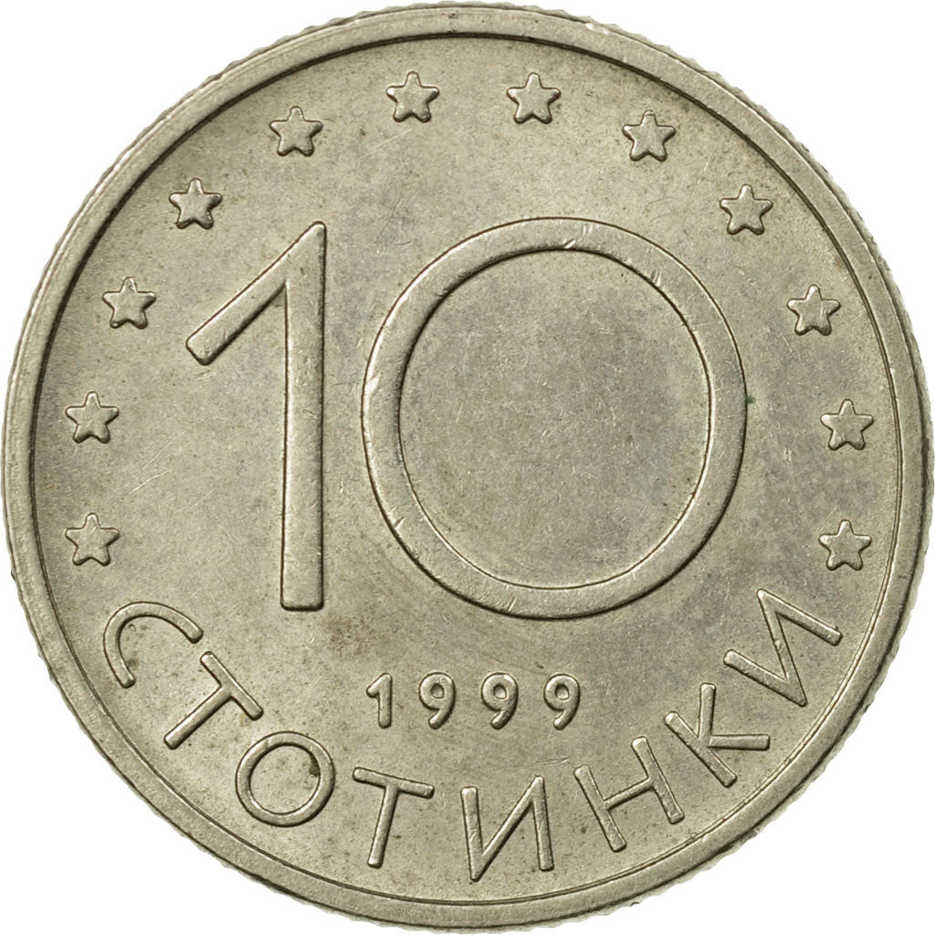 Coin, Bulgaria, 10 Stotinki, 1999, Sofia, EF(40-45), Copper-Nickel-Zinc, KM:240