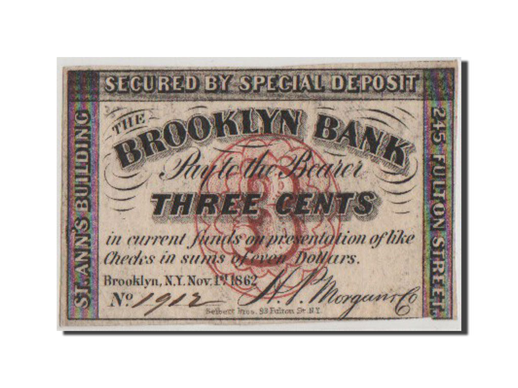 Banknote, United States, 3 Cents, 1862, UNC(60-62)