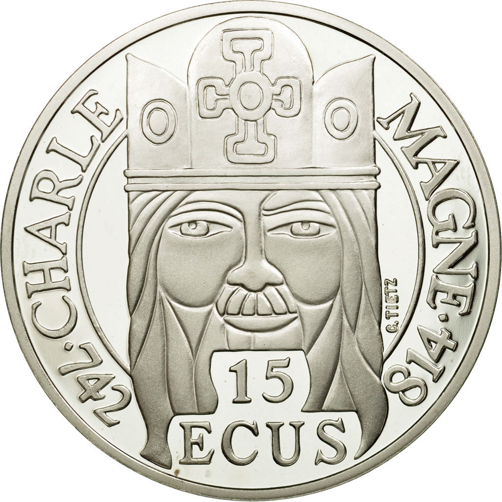 Coin, France, 100 Francs-15 Ecus, 1990, MS(65-70), Silver, KM:989