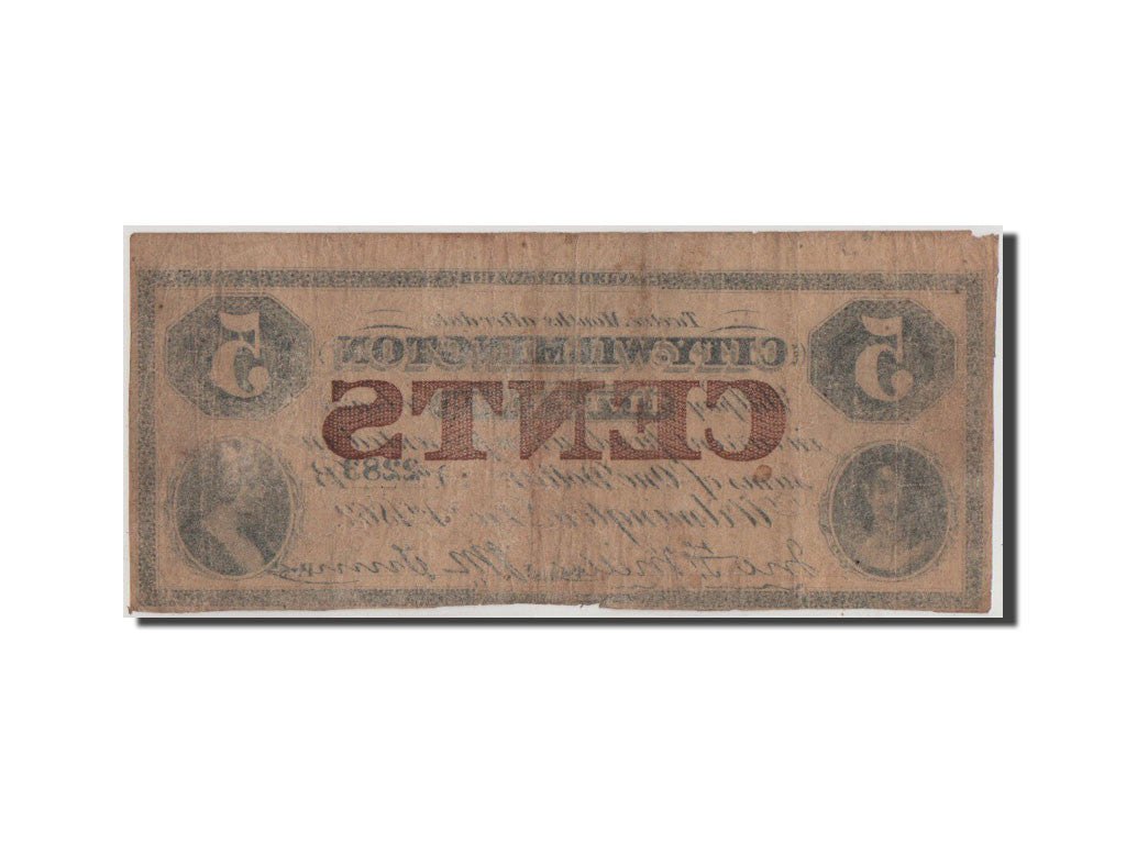 Banknote, United States, 5 Cents, 1862, EF(40-45)