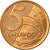 Moneda, Brasil, 5 Centavos, 2009, MBC, Cobre chapado en acero, KM:648