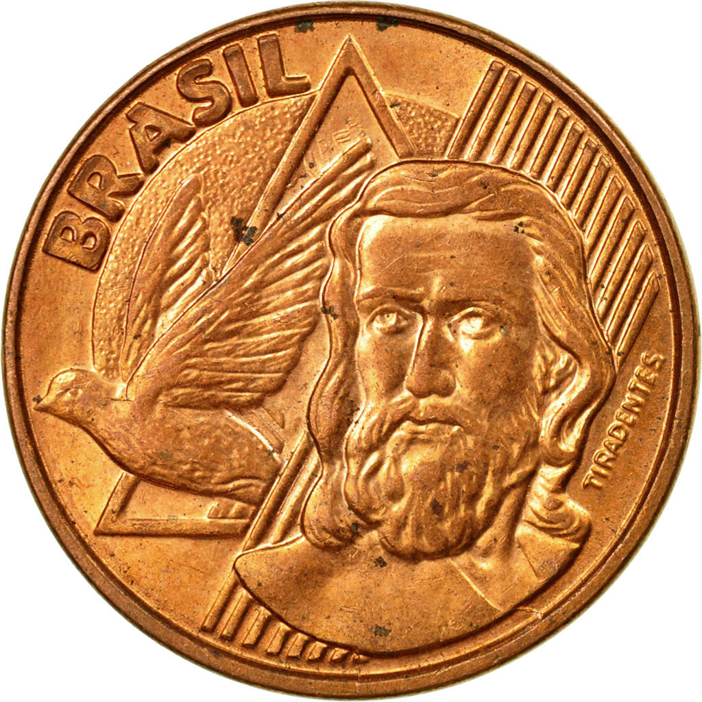 Coin, Brazil, 5 Centavos, 2004, EF(40-45), Copper Plated Steel, KM:648