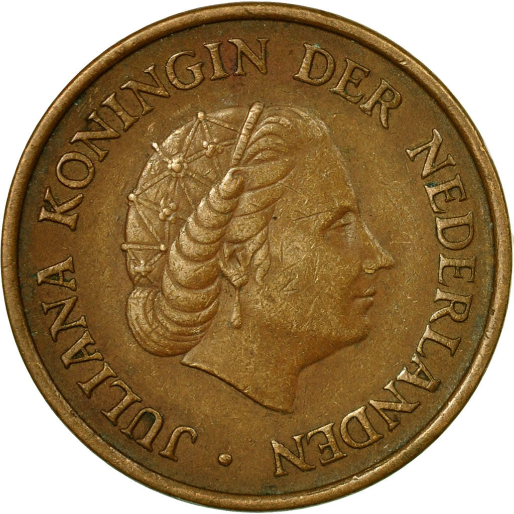 Moneta, Paesi Bassi, Juliana, 5 Cents, 1958, BB, Bronzo, KM:181
