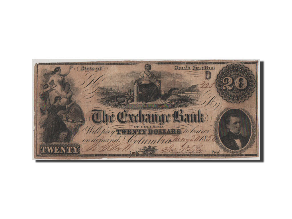 Geldschein, Vereinigte Staaten, 20 Dollars, 1854, S+