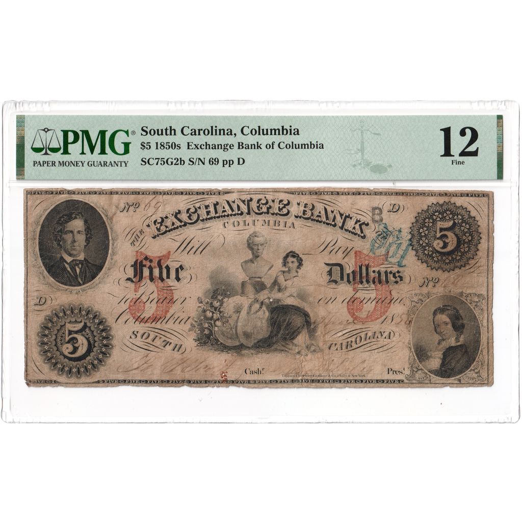 United States, 5 Dollars, F12, PMG