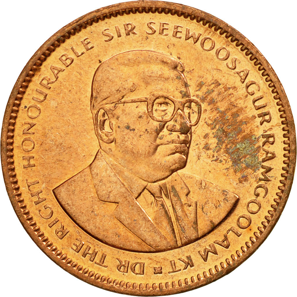 Coin, Mauritius, 5 Cents, 2012, EF(40-45), Copper Plated Steel, KM:52