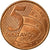 Coin, Brazil, 5 Centavos, 2010, EF(40-45), Copper Plated Steel, KM:648