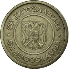 Moneta, Jugosławia, 5 Dinara, 2000, Belgrade, EF(40-45), Miedź-Nikiel-Cynk