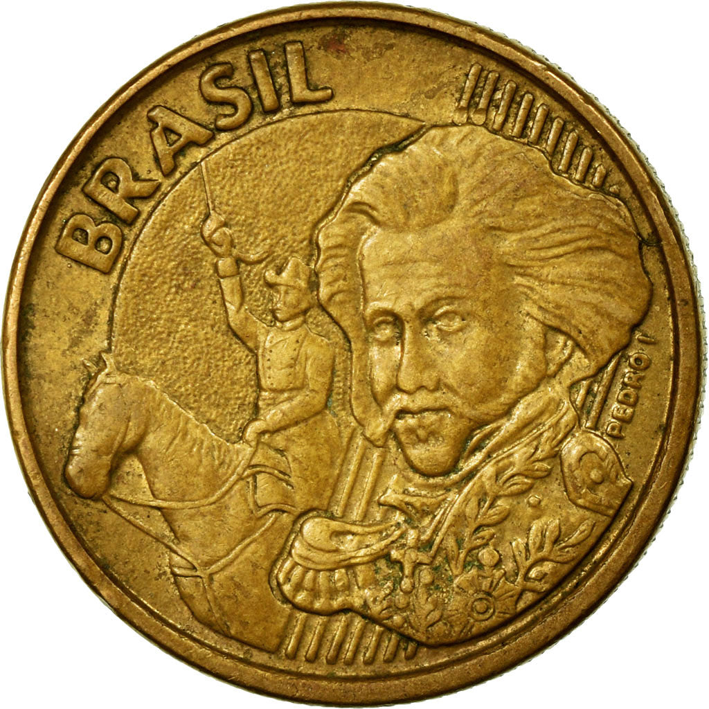 Coin, Brazil, 10 Centavos, 2002, EF(40-45), Bronze Plated Steel, KM:649.2