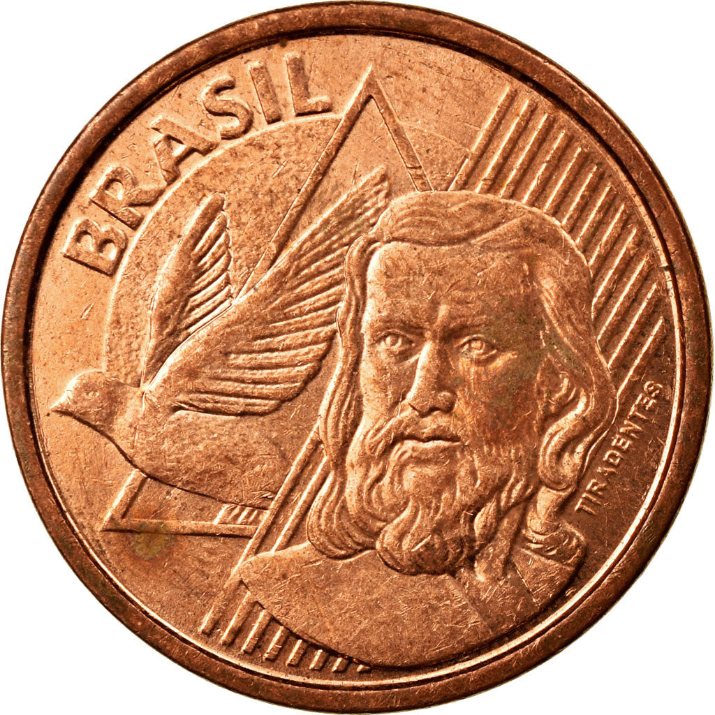 Coin, Brazil, 5 Centavos, 2013, EF(40-45), Copper Plated Steel, KM:648