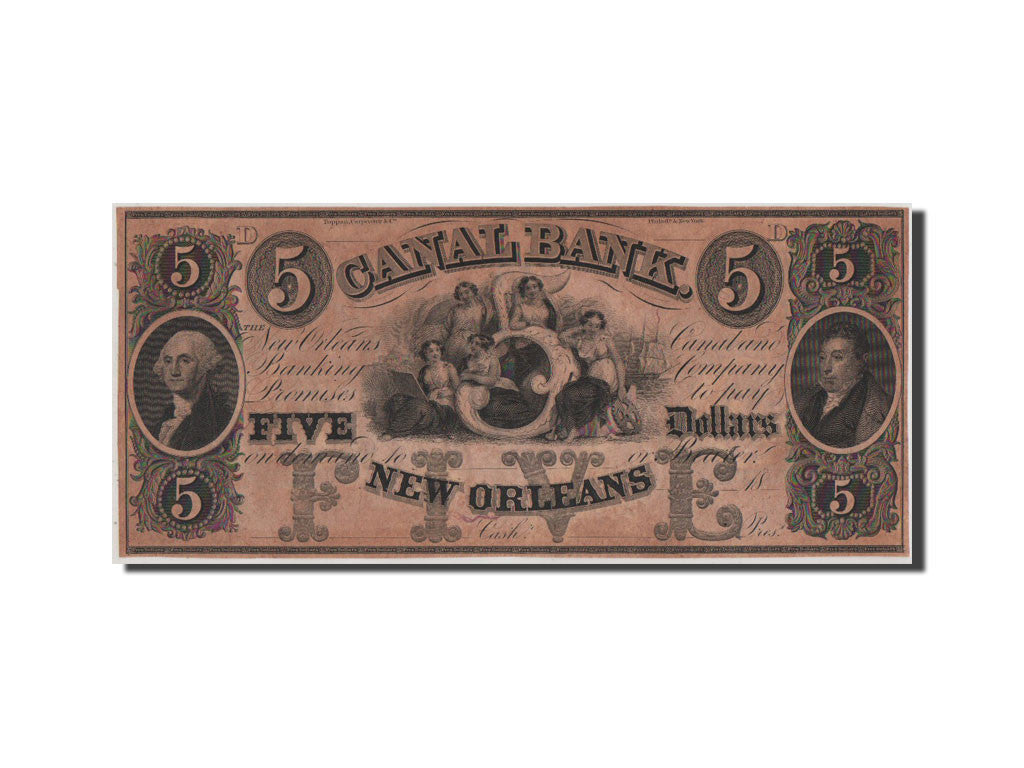 Estados Unidos da América, 5 Dollars, Canal Bank, UNC(63)