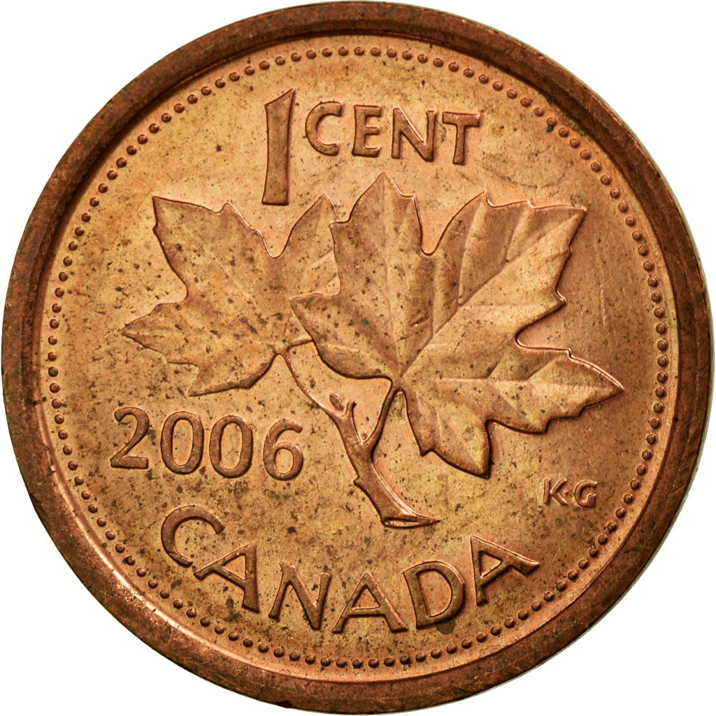 Coin, Canada, Elizabeth II, Cent, 2006, Royal Canadian Mint, EF(40-45), Copper