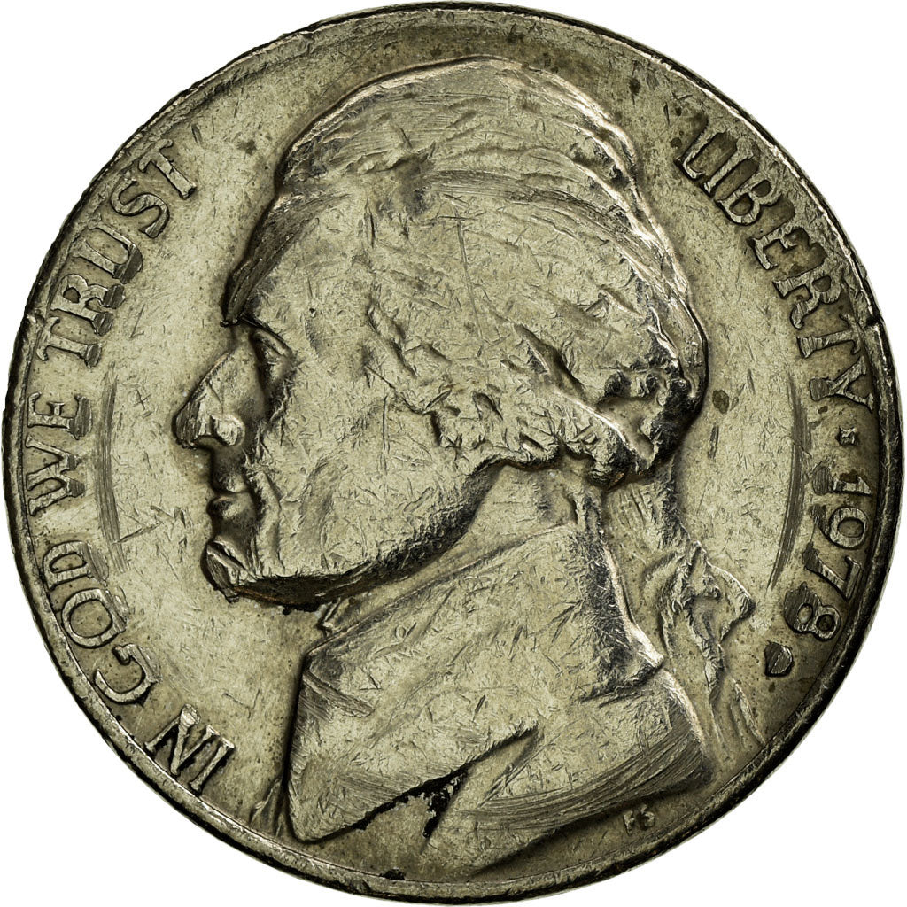 Moneda, Estados Unidos, Jefferson Nickel, 5 Cents, 1978, U.S. Mint, Denver, MBC