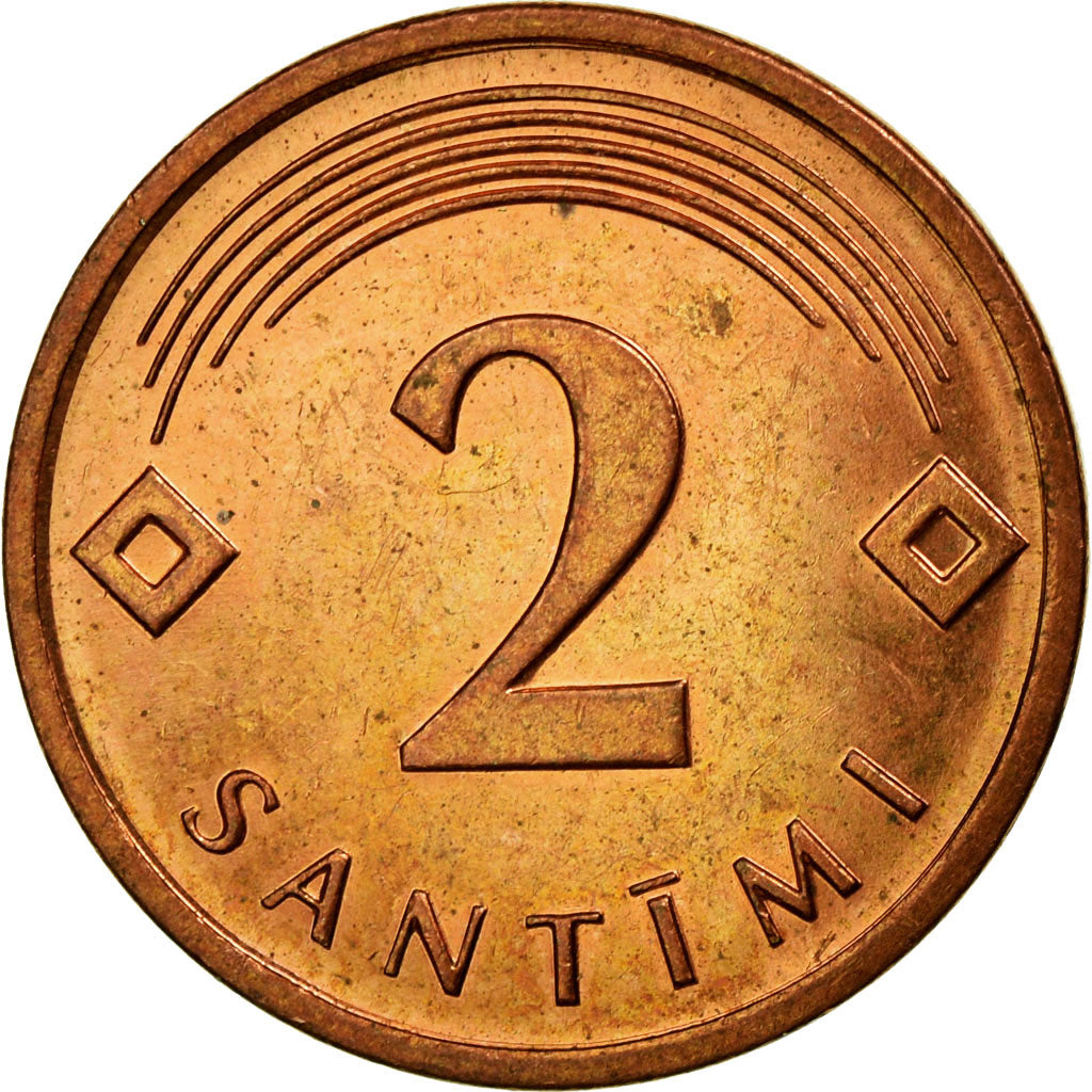 Coin, Latvia, 2 Santimi, 2009, EF(40-45), Copper Clad Steel, KM:21