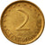 Moneta, Bulgaria, 2 Stotinki, 2000, BB, Acciaio placcato ottone, KM:238a